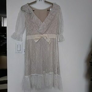 RED VALENTINO WHITE LACE DRESS